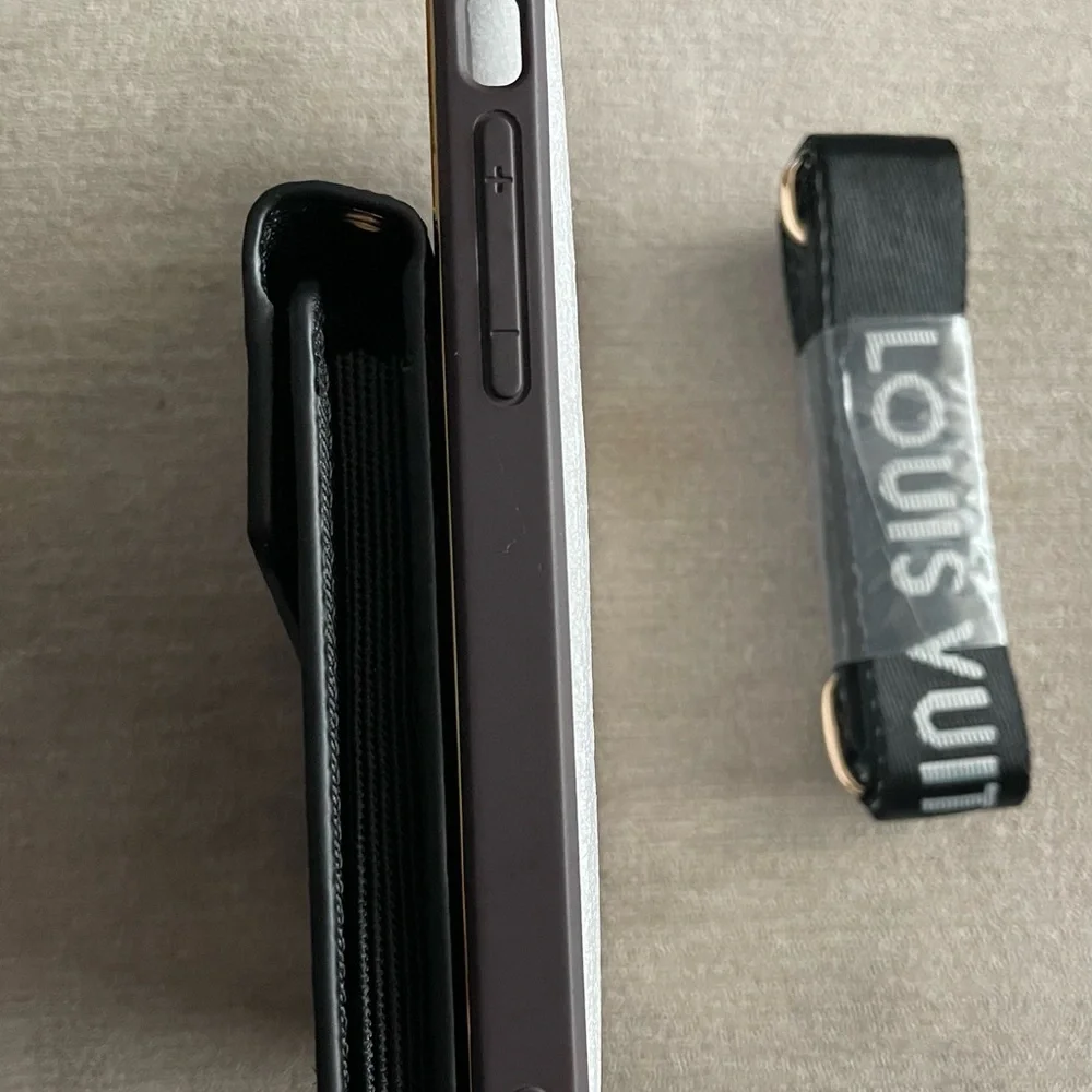 Black and Gray Monogram Phone Case
